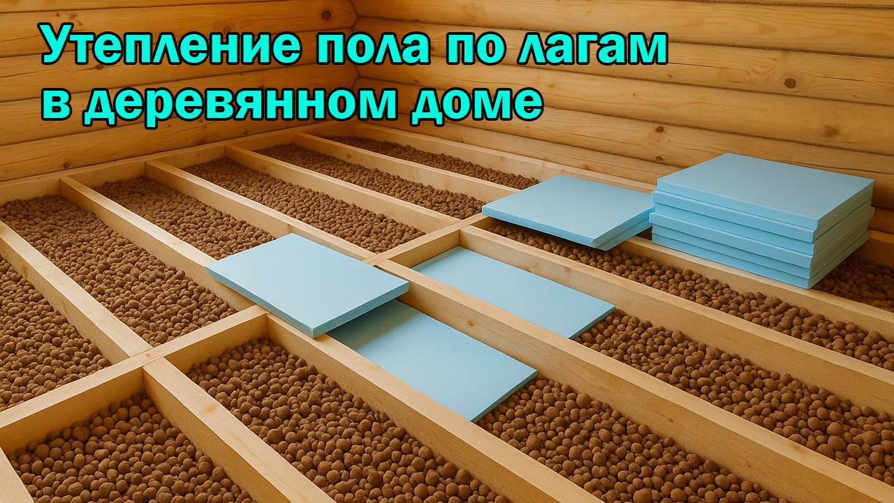 Утепление пола по лагам