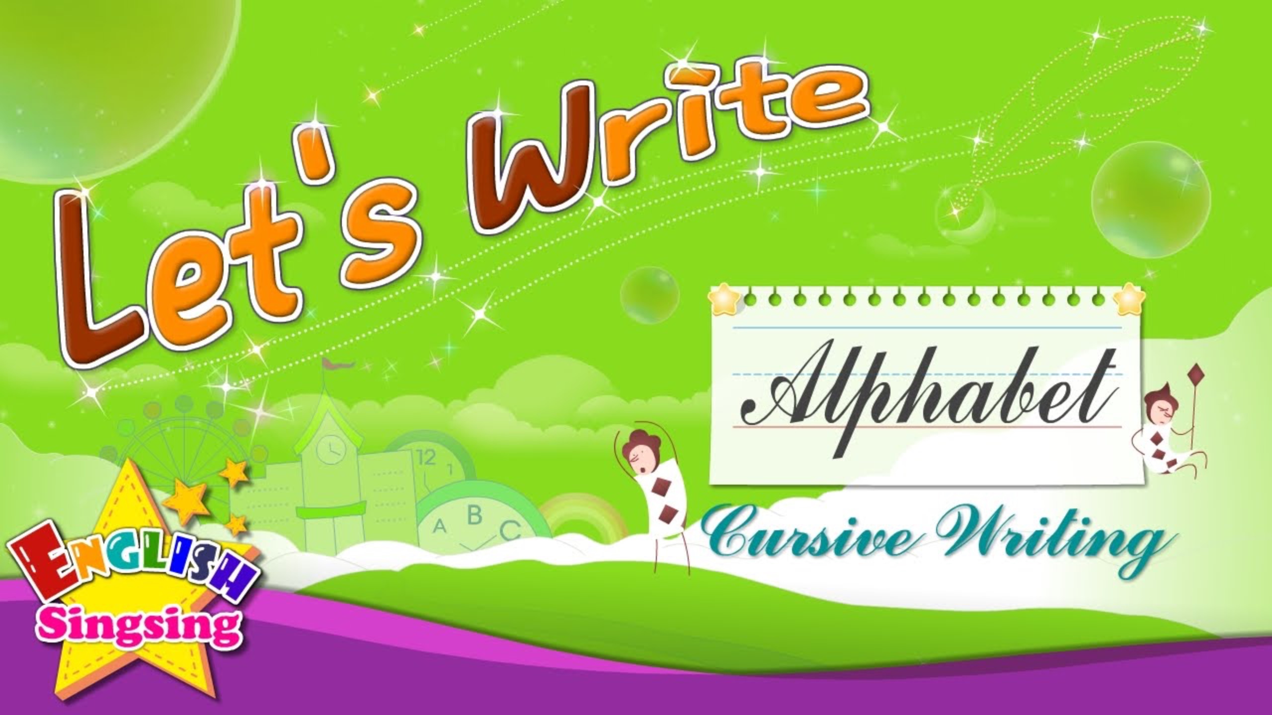 АНГЛИЙСКИЙ ЯЗЫК ДЛЯ ДЕТЕЙ | Let's Write - Cursive Writing - Alphabet A to Z
