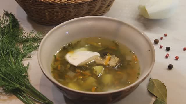 Суп из щавеля с курицей.  Рецепты со щавелем.