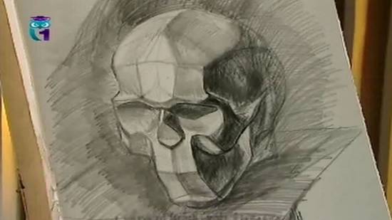 Уроки рисования # 10. Рисуем обрубовку головы. Часть 2