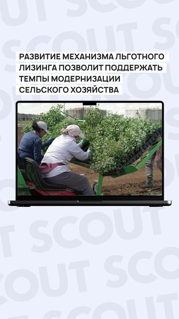 Льготный лизинг для сельского хозяйства 2025 | SCOUT News📰