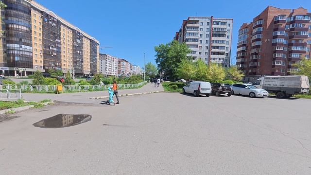 Прогулка по улице Кирова в Абакане. 21 мая 2025. Гиперлапс 🤗😎💥
