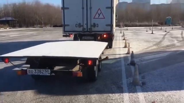 Урок вождения категория СЕ. Упражнения на площадке.
