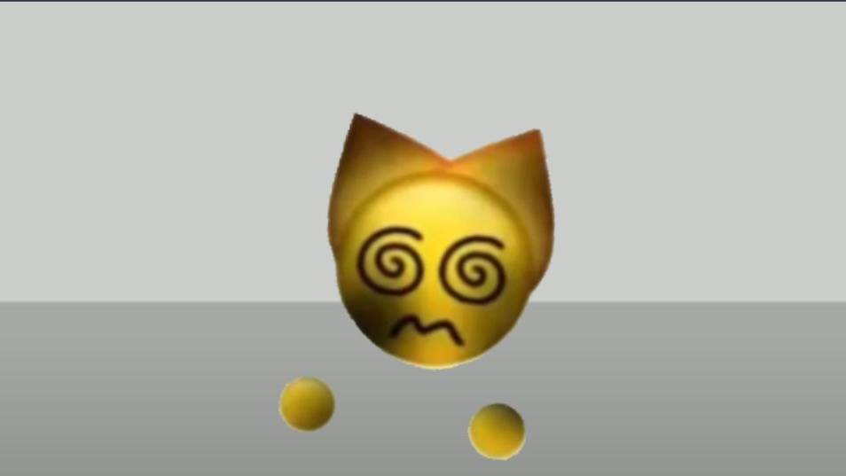 Something Went Wrong Island Hurtful Emoji Cat (ANIMATED)