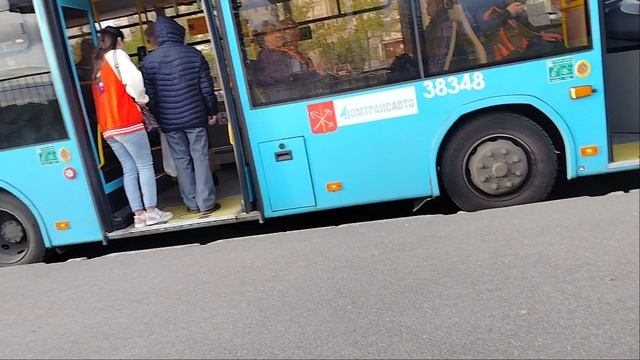 22 мая 2025 г. Автобус 282 маршрут МАЗ-206.947 38348 Малая Бухарестская Улица