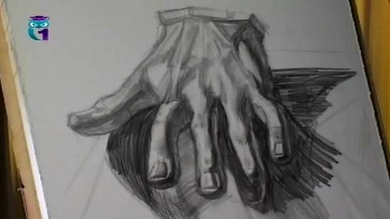 Уроки рисования # 17. Рисуем кисть руки человека. Часть 2