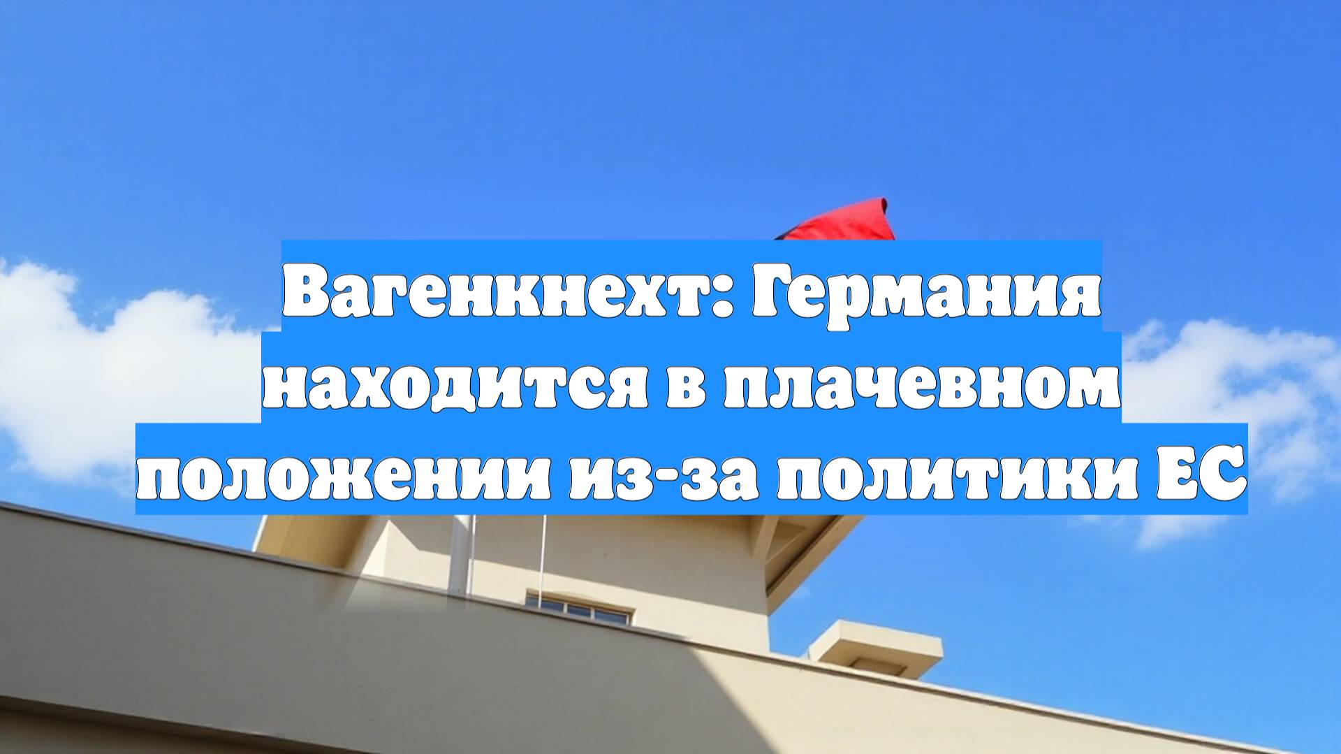 Вагенкнехт: Германия находится в плачевном положении из-за политики ЕС