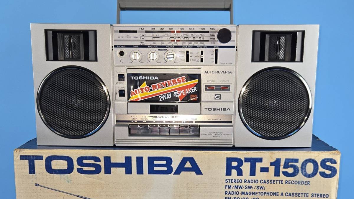 Винтажная стереосистема Toshiba Boombox Stereo RT-150S-Япония-1983-год