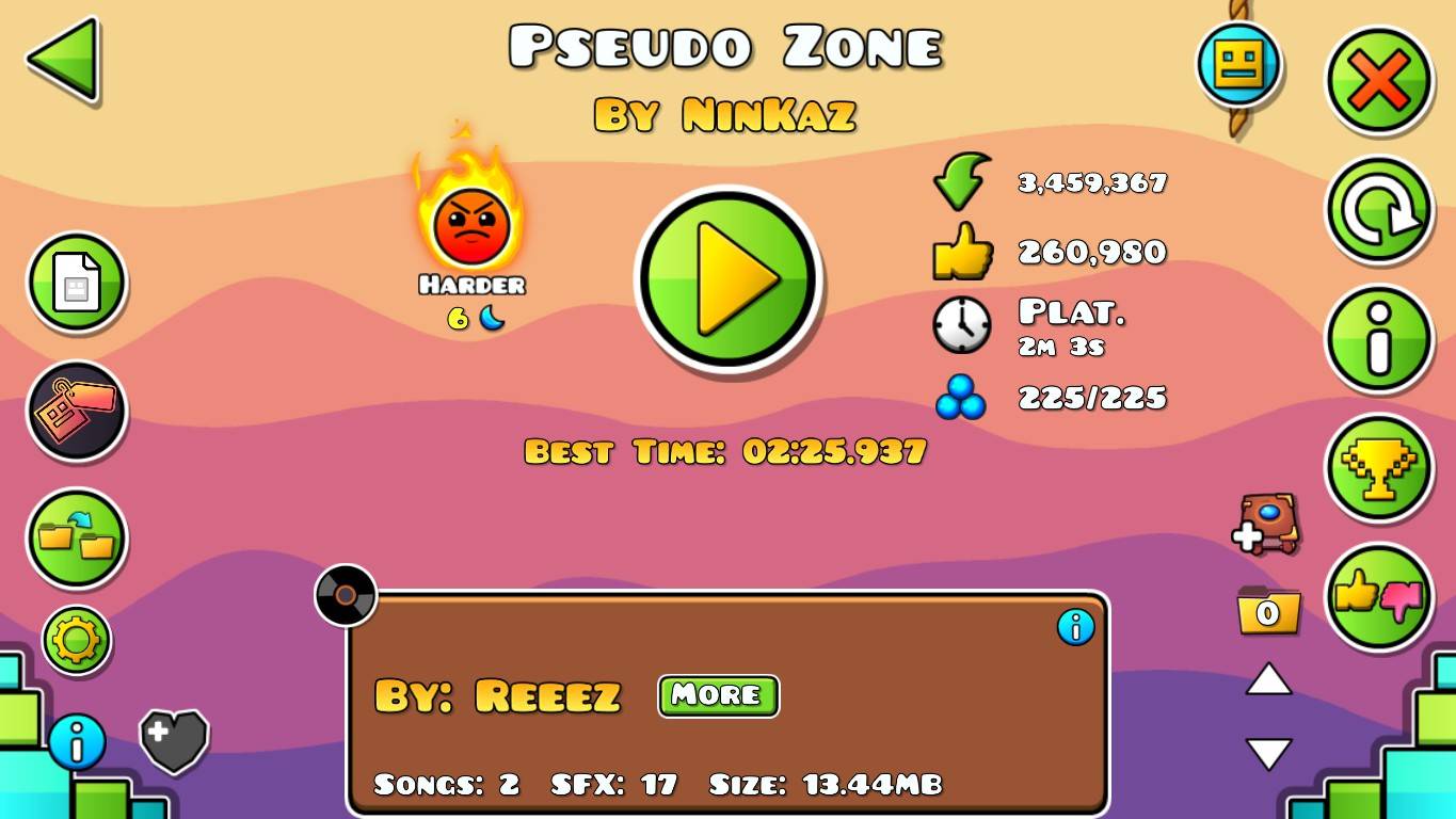 Geometry Dash. Pseudo Zone by NinKaz - 100%