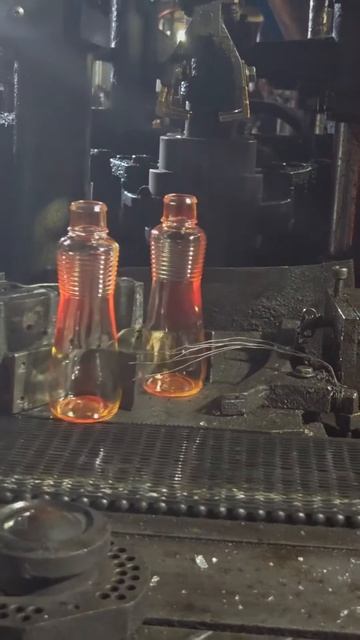 Satisfying Glass Bottle Production Line - Watch Red Hot Glass Transform into Beautiful Bottles!