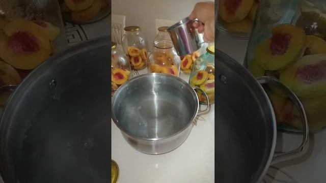 компот из персиков.