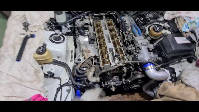 ТО Toyota Mark II JZX 90 1JZ-GTE TT Помпа, грм, распредвалы, редуктор, задний сальник коленвала