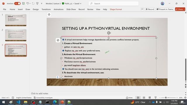 3 -Setting up a Python Virtual Environment