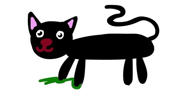 Рисуем черного кота часть 33