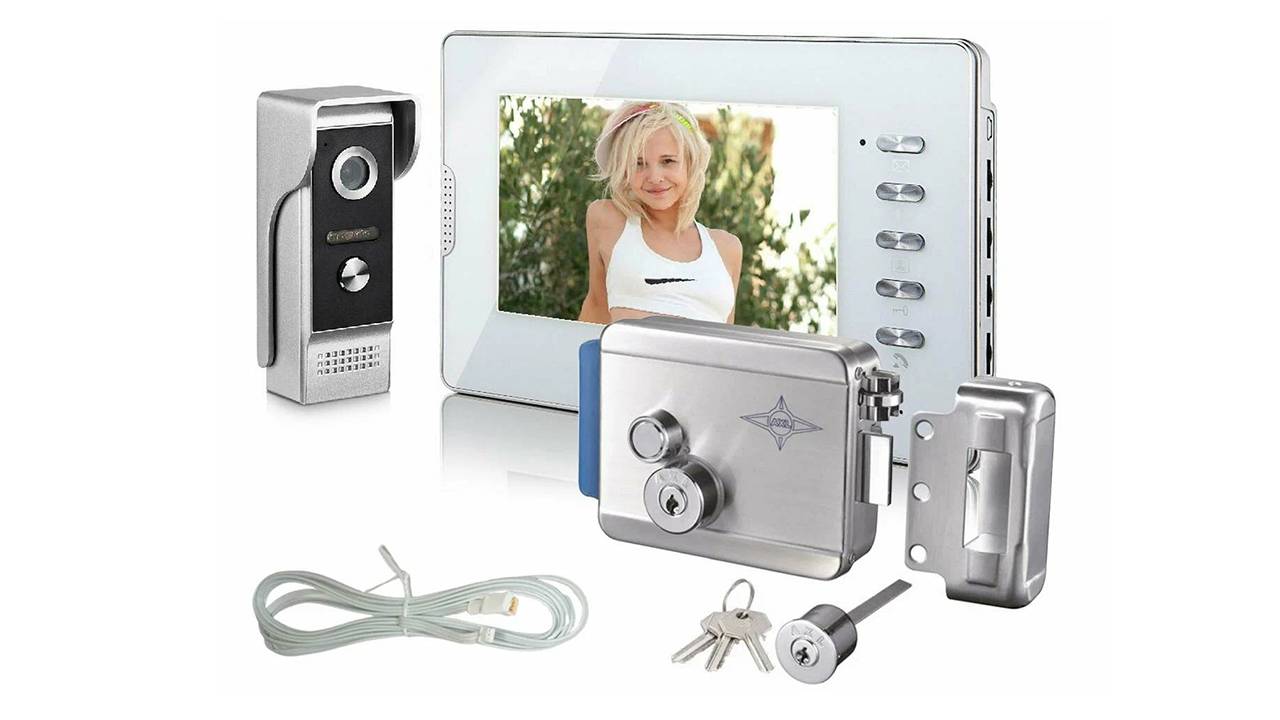Цветной видеодомофон Eplutus EP-7300-W и электромеханический замок Anxing Lock – AX091