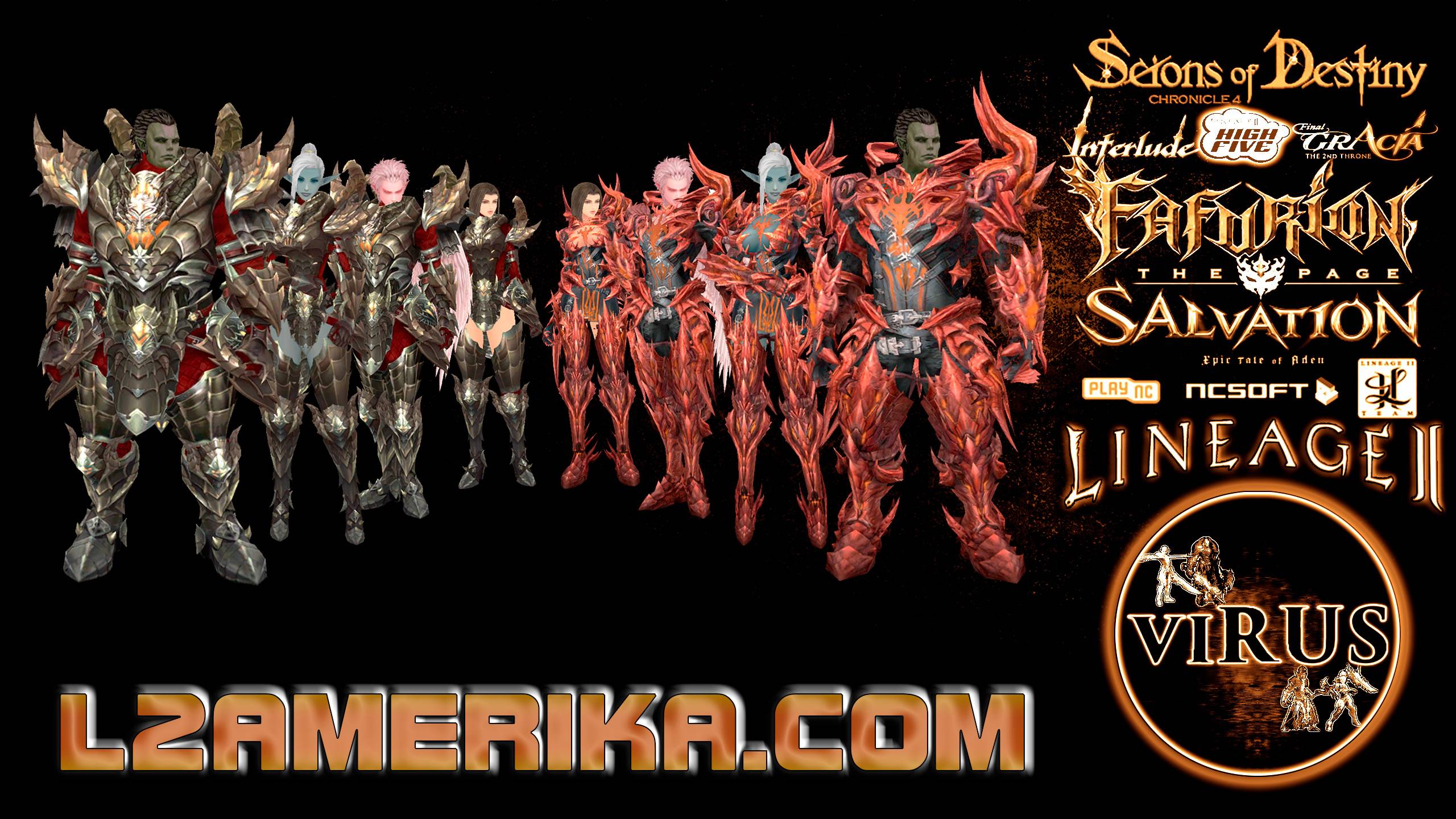 New Costume Set 01 for the www.L2Amerika.Com server. LINEAGE II-High Five ◄√i®uS►