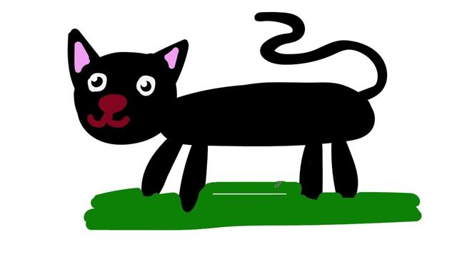 Рисуем черного кота часть 40