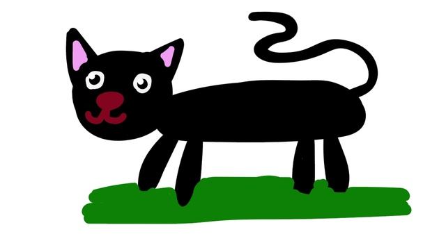 Рисуем черного кота часть 41