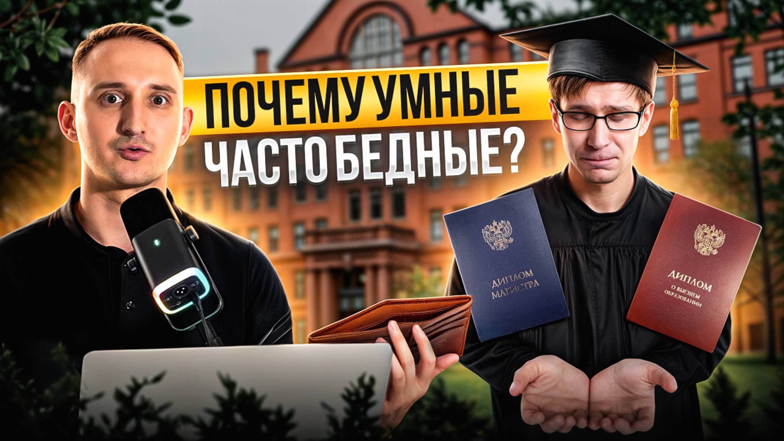 ПАРАДОКС нищих гениев. ПОЧЕМУ умный, но бедный? (Как это изменить)