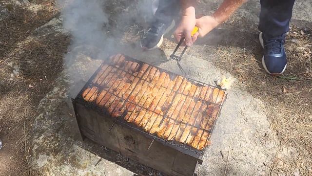 Каркаралинск. День строителя. Шашлык.