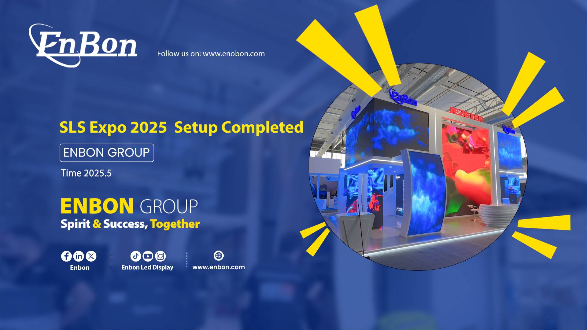 Компания Enbon успешно завершила строительство стенда на выставке SLS Expo 2025