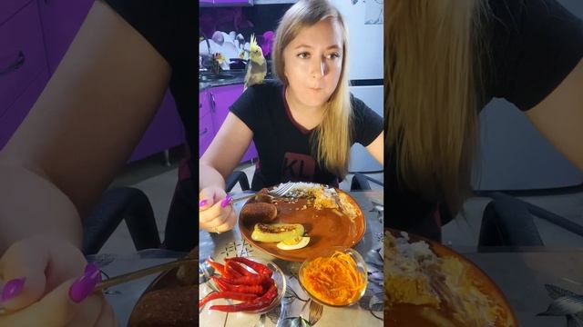 МУКБАНГ/КУШАТЬ ПОДАНО/САДИТЕСЬ ЖРАТЬ 😁/РИС С КОТЛЕТА?
