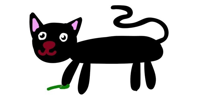 Рисуем черного кота часть 32