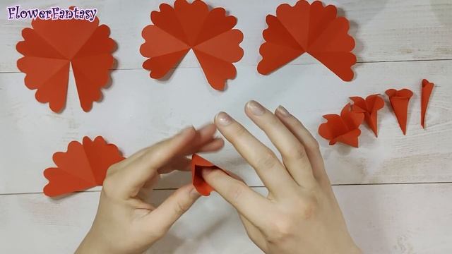 КРАСИВЫЙ ЦВЕТОК из бумаги ПОДАРОК своими руками