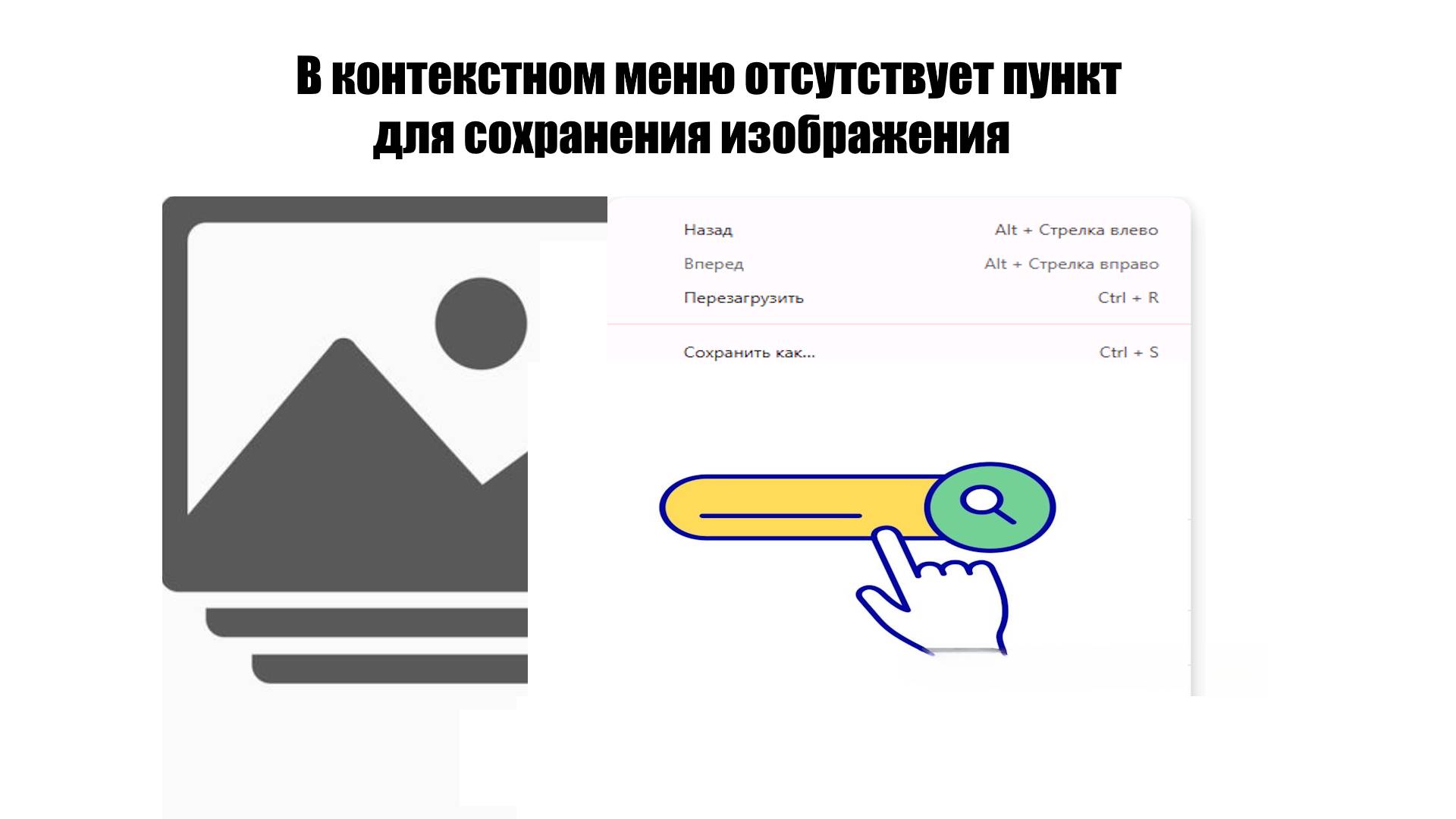 Как скопировать изображение, если отсутствует пункт Сохранить картинку как