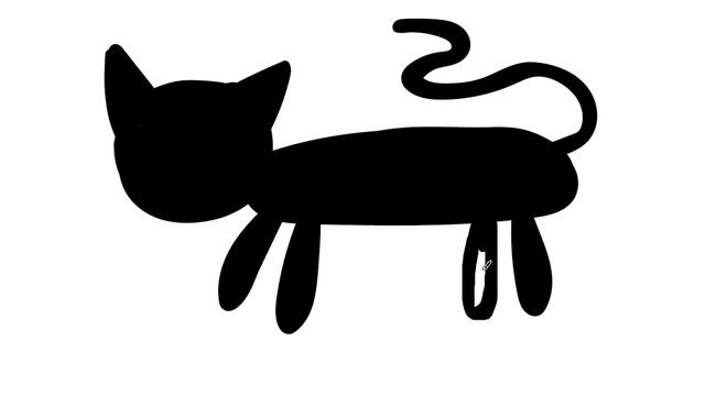 Рисуем черного кота часть 21