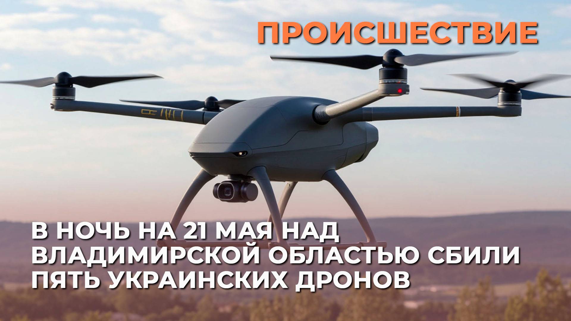 В ночь на 21 мая над Владимирской областью сбили пять украинских дронов