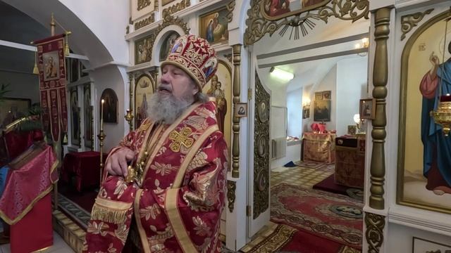 Проповедь епископа Максима в Никольском храме села Большое Попово