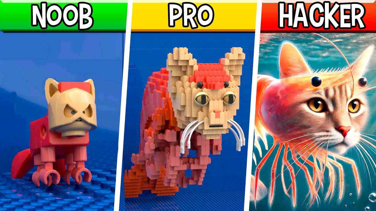 LEGO Триппи Троппи: Нуб, Про, ХАКЕР! / (Итальянский брейнрот-животные мем)