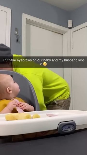 Husband Laughs At Baby's Eyebrows