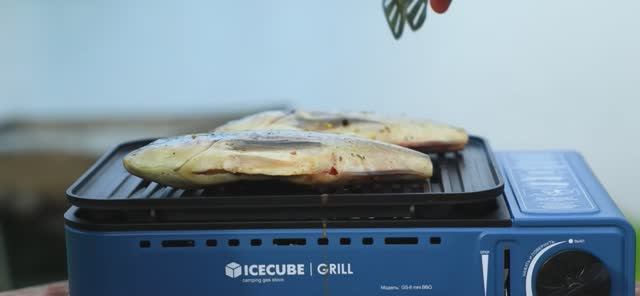Легкий и компактный гриль для приготовления рыбы мяса овощей на природе Ice Cube GS-8