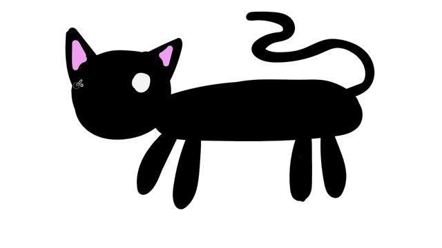 Рисуем черного кота часть 25