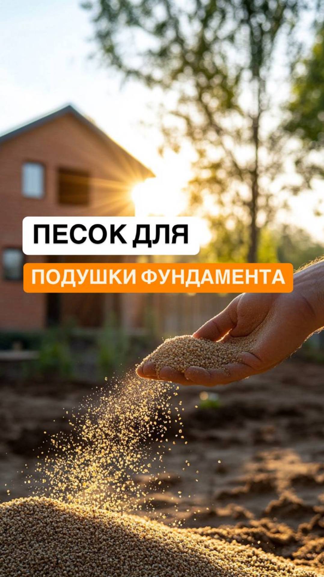 Какой песок выбрать для подушки фундамента?