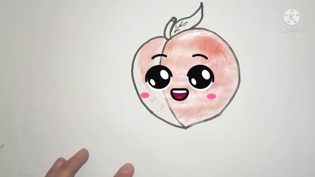 Draw a Picture of a Peach | нарисуйте Персик | Bolalar uchun Shaftoli rasm chizish