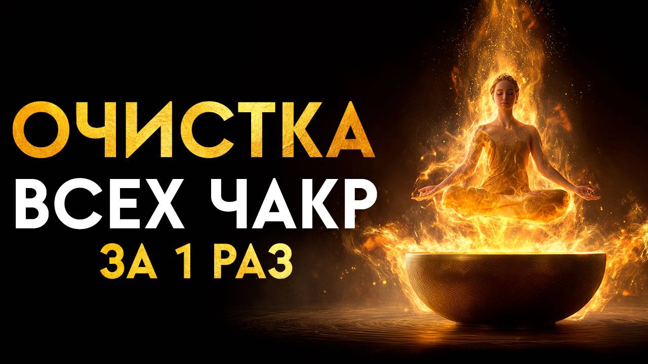 🔥Полная ОЧИСТКА всех 7 Чакр за 1 прослушивание — Весь Негатив УЙДЕТ