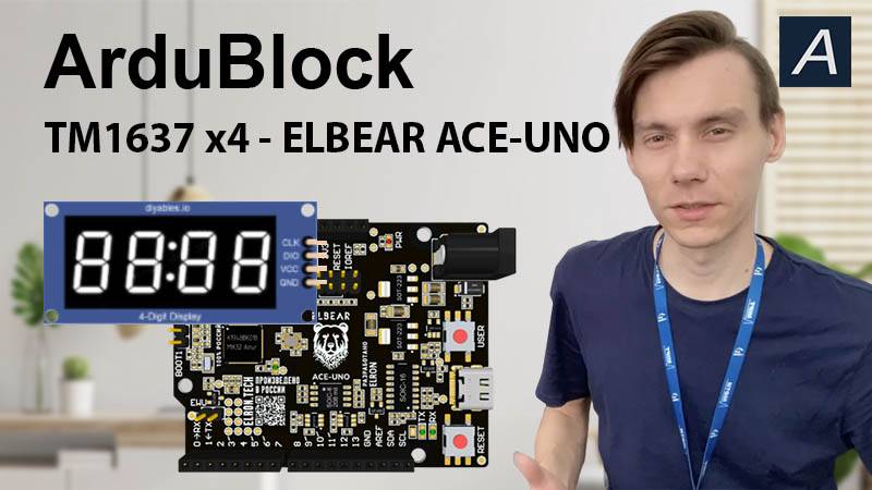 ArduBlock - TM1637 CWG 4 - ELBEAR ACE-UNO