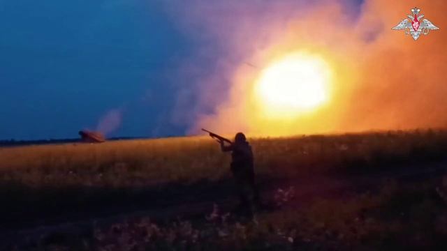 Боевая работа расчета РСЗО «Град» группировки войск «Днепр»