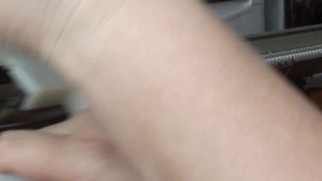 Вяжем на машинке _Каскад_ Эксперимент - из капроновых колготок
