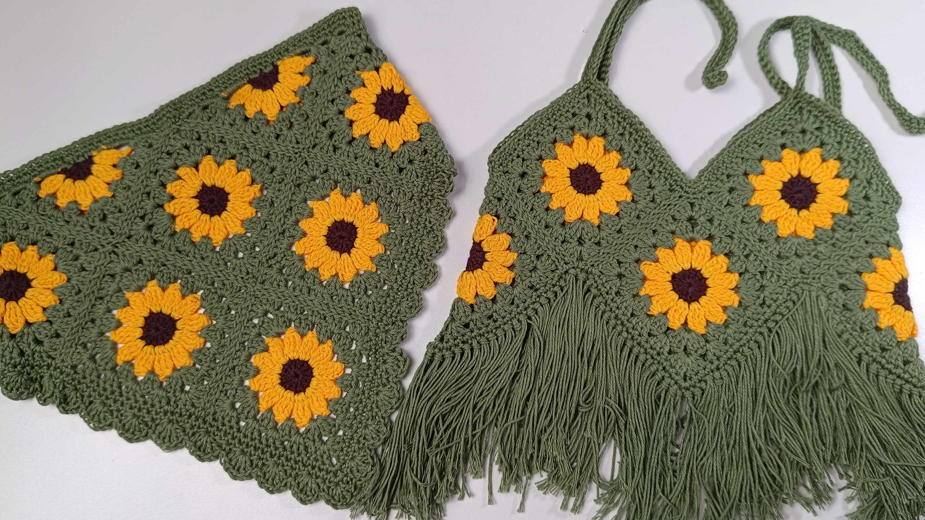 Вяжем цветочный мотив крючком 🧶