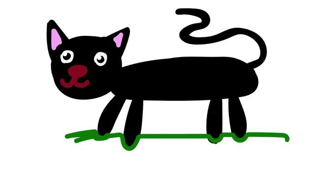 Рисуем черного кота часть 36