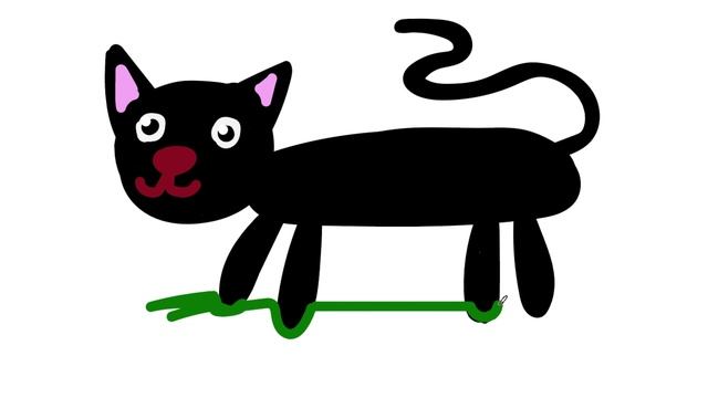 Рисуем черного кота часть 35