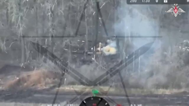 Уничтожение танка ВСУ расчетами FPV-дронов Центра «Рубикон»