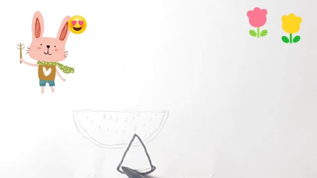 Рисовать арбуз для детей легко.رسم البطيخ للاطفال سهل.