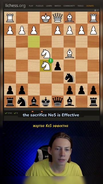 3rd trap in the Rousseau Gambit in chess
