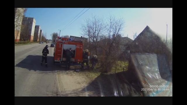 Пожар дома Полоцкий район 18 04 2021