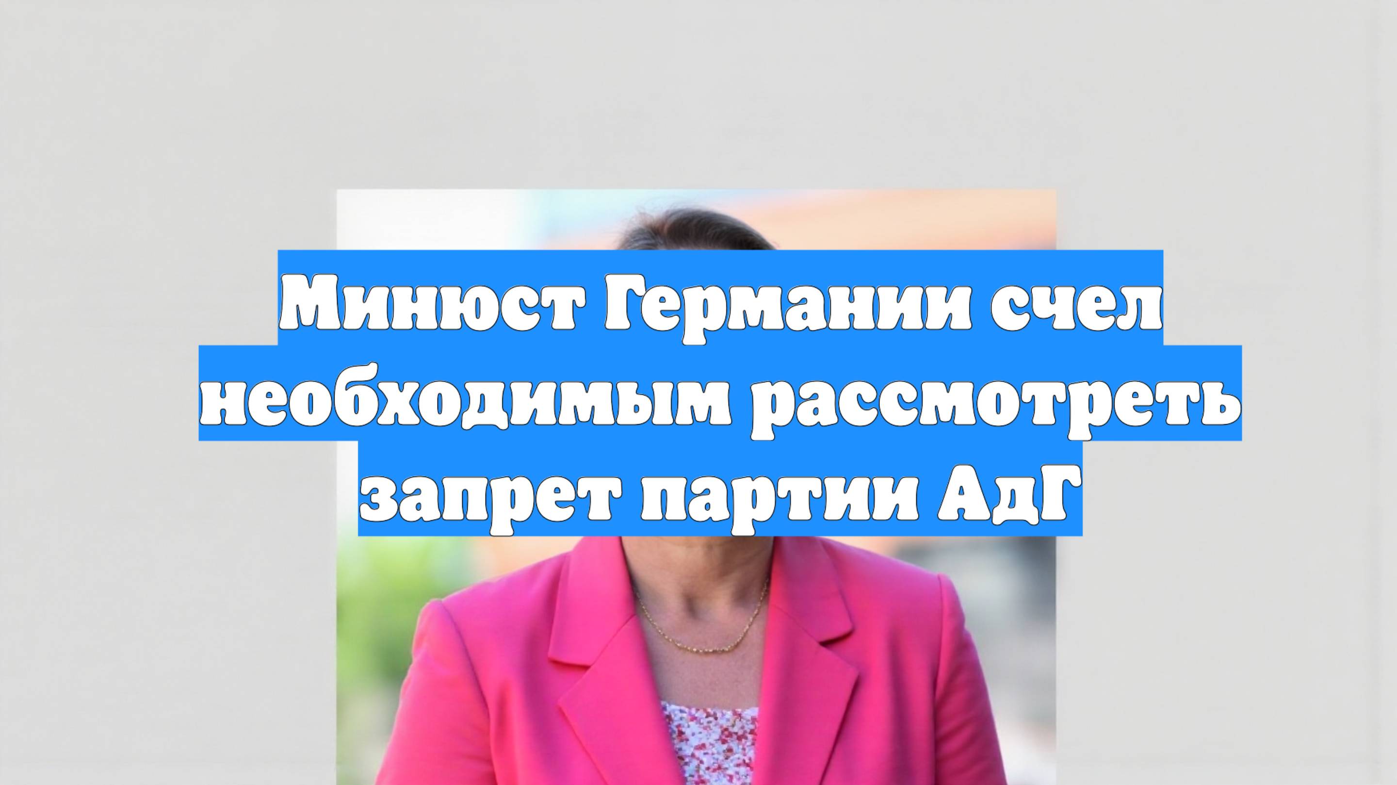 Минюст Германии счел необходимым рассмотреть запрет партии АдГ